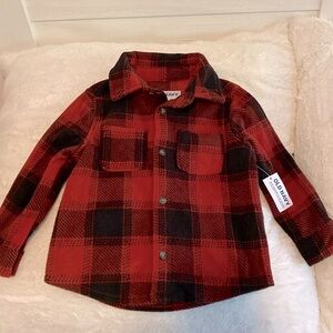 Old Navy Button Up Fleece Flannel 2T NWT